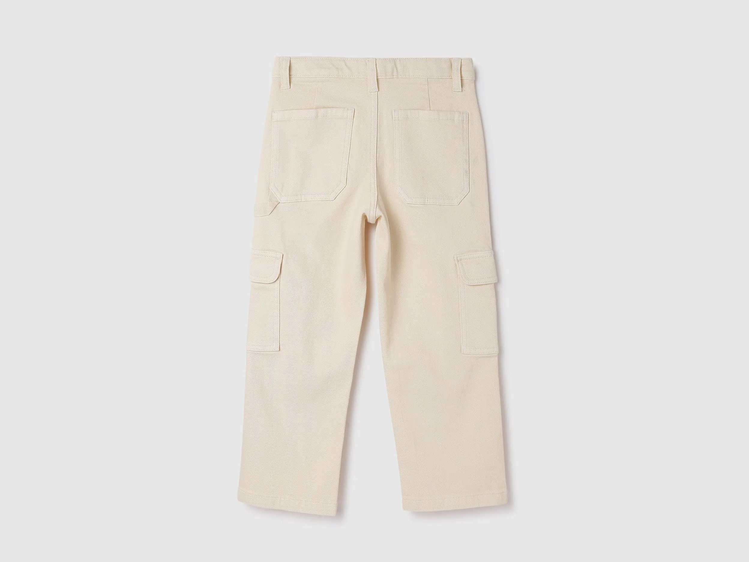 Solid Straight Fit Cargo Pants