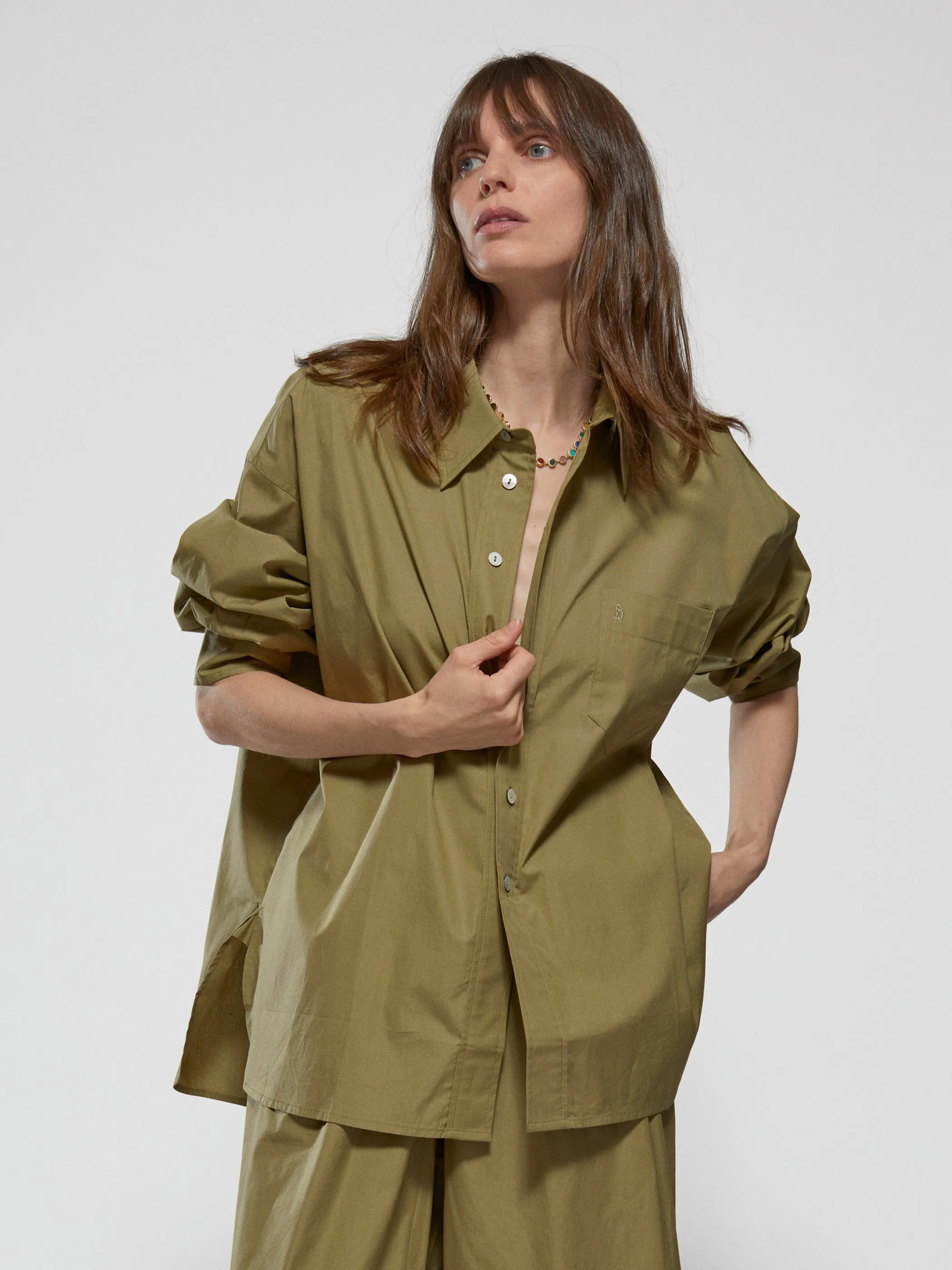 The Kappa Button-Up Shirt in Cotton Poplin