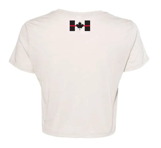 Thin Red Line Crop Tee (Sand)