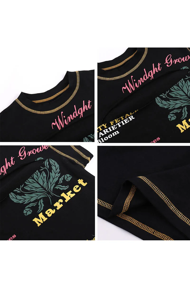 TK0422 Graphic Cutout Tee