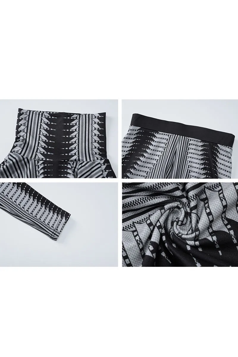 UK688 Graphic Crop Top and Slim-Fit Pants Set