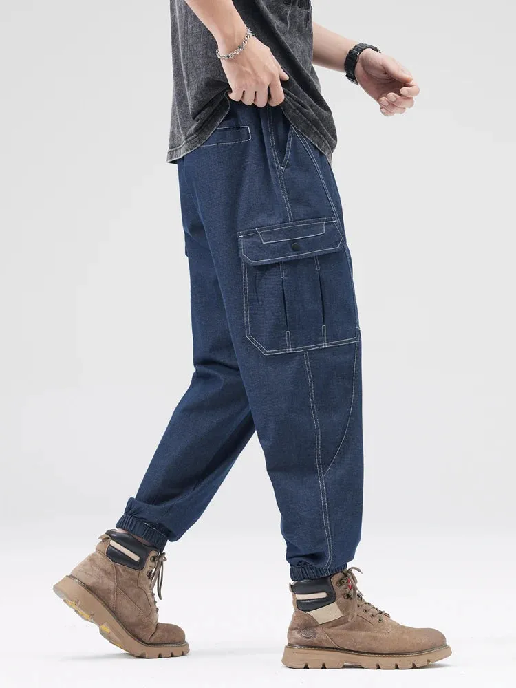 UrbanKraft Denim Cargo Joggingbroek