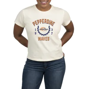 USCAPE Pepperdine University Academy High Waisted Tee, Vintage White
