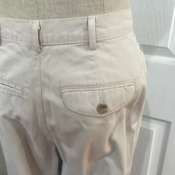 Vintage dockers high waisted pleated front pants khaki 100% cotton women 4P