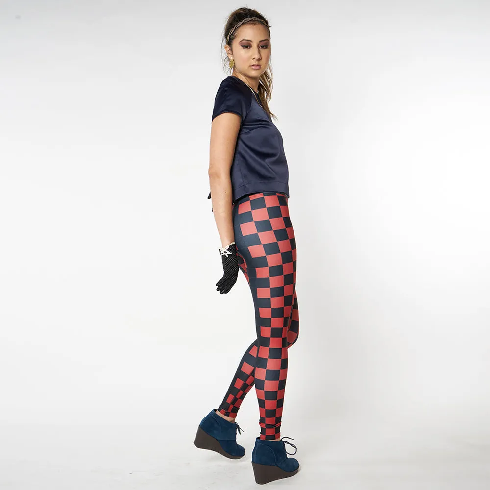 Wearable Art Leggings : Checkmate
