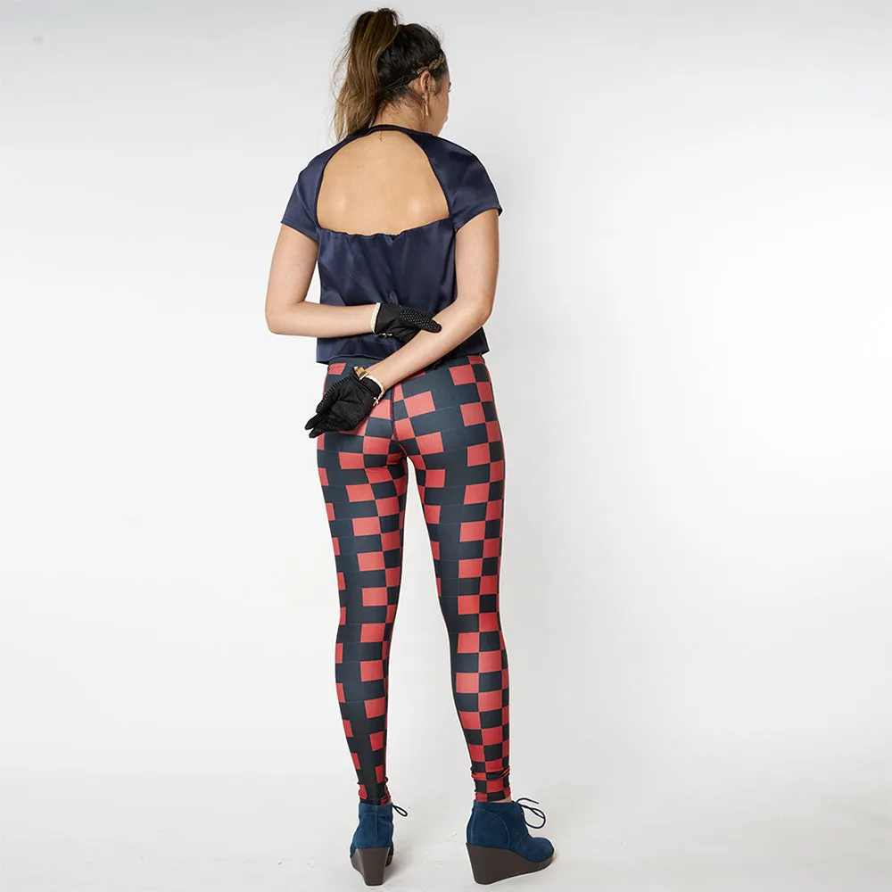 Wearable Art Leggings : Checkmate