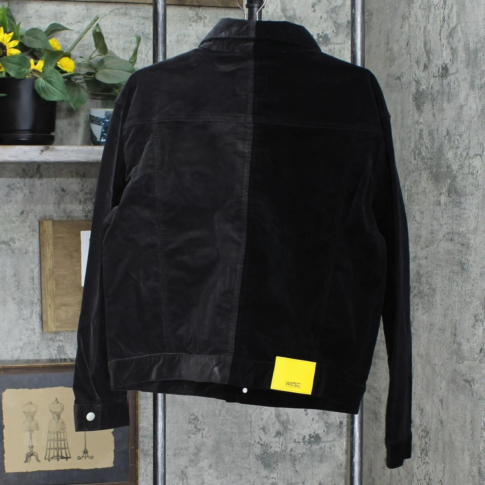 Wesc Men's Split Colorblocked Corduroy Trucker Jacket