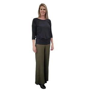 WOMEN'S PALAZZO PANTS KHAKI GREEN