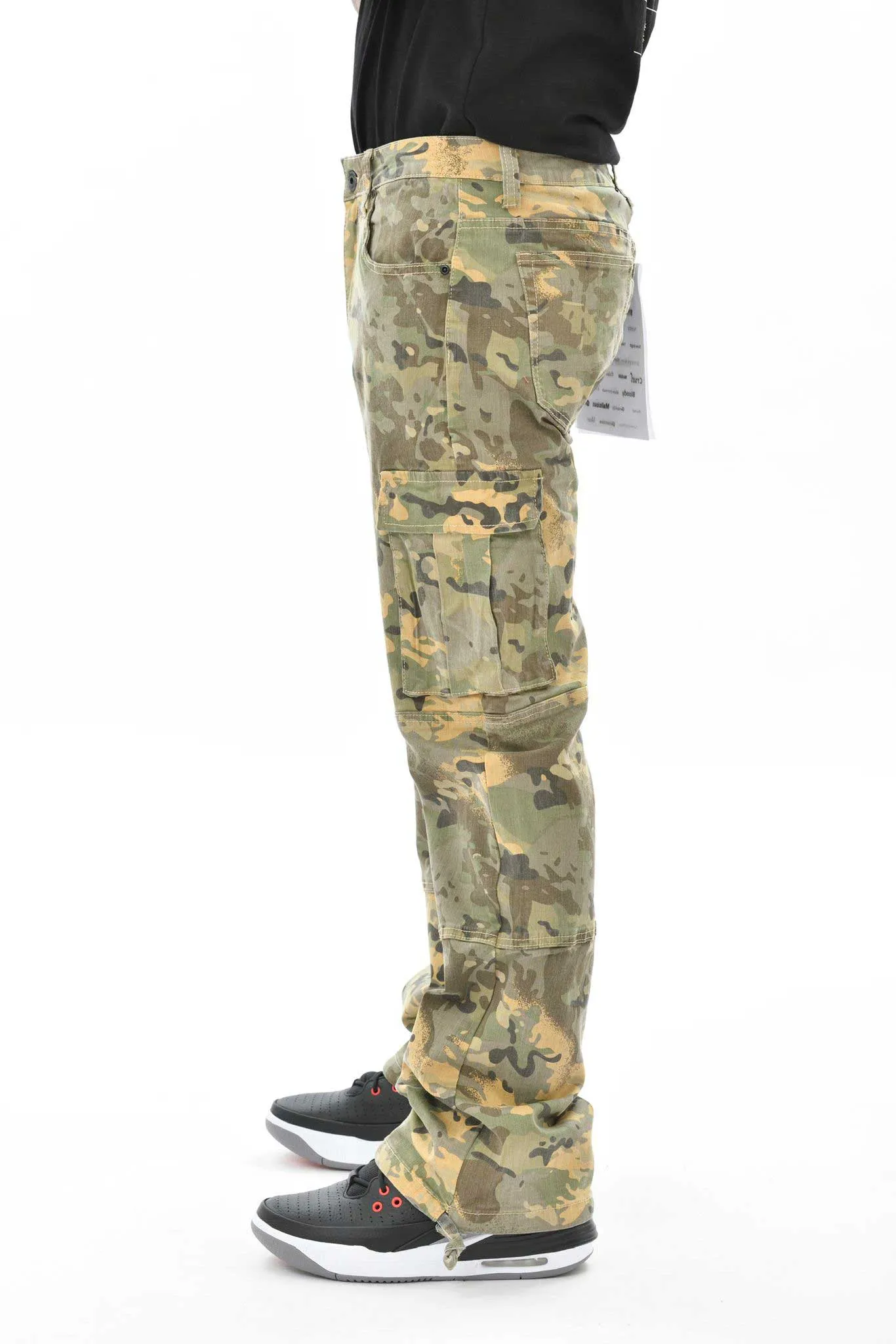 Woodland camo baggy fit denim