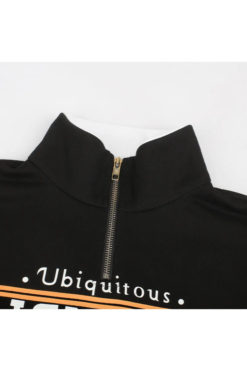 WQ3283 Zipper Polo Sweatshirt