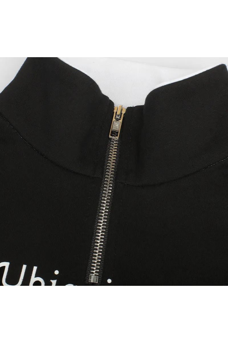 WQ3283 Zipper Polo Sweatshirt