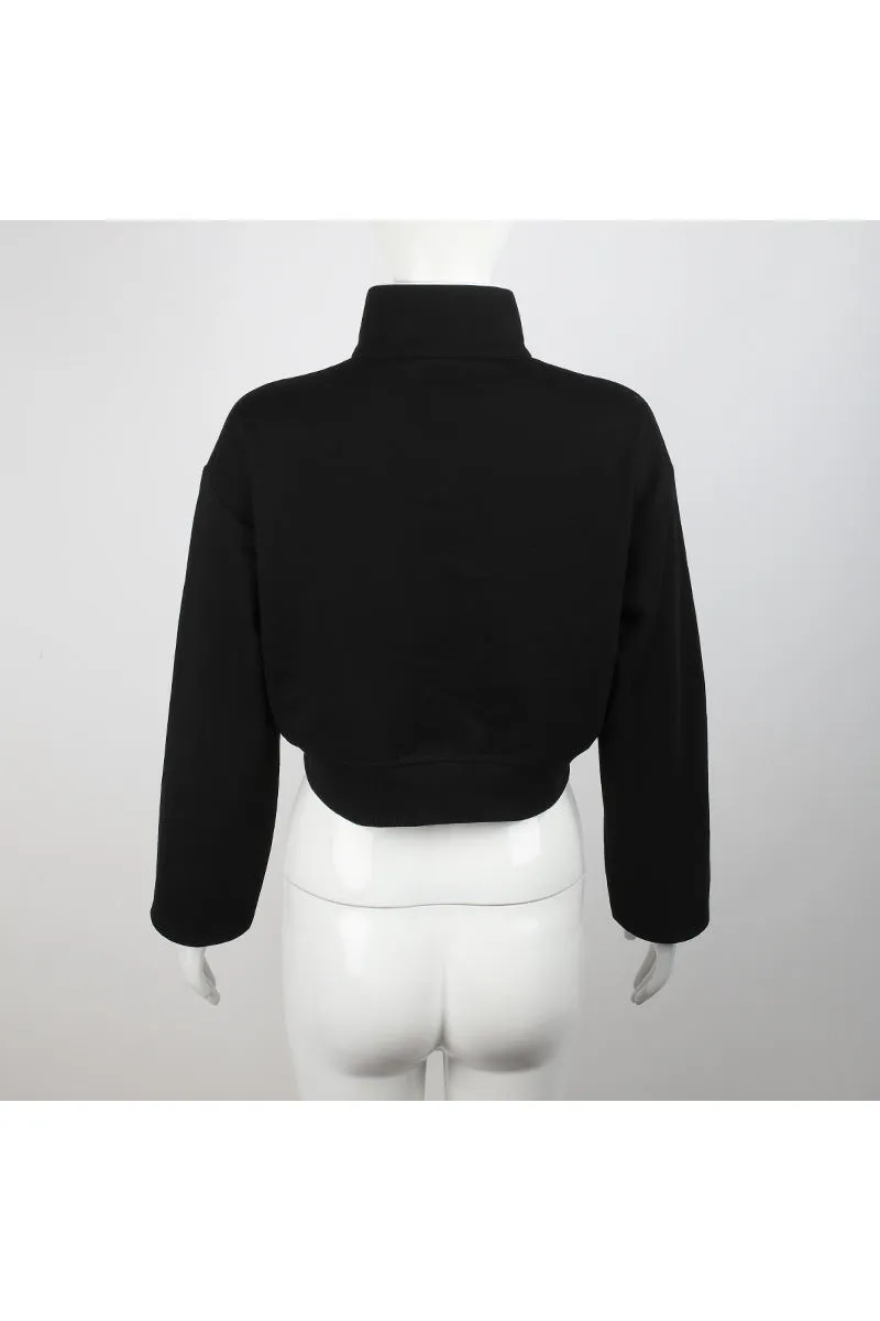 WQ3283 Zipper Polo Sweatshirt