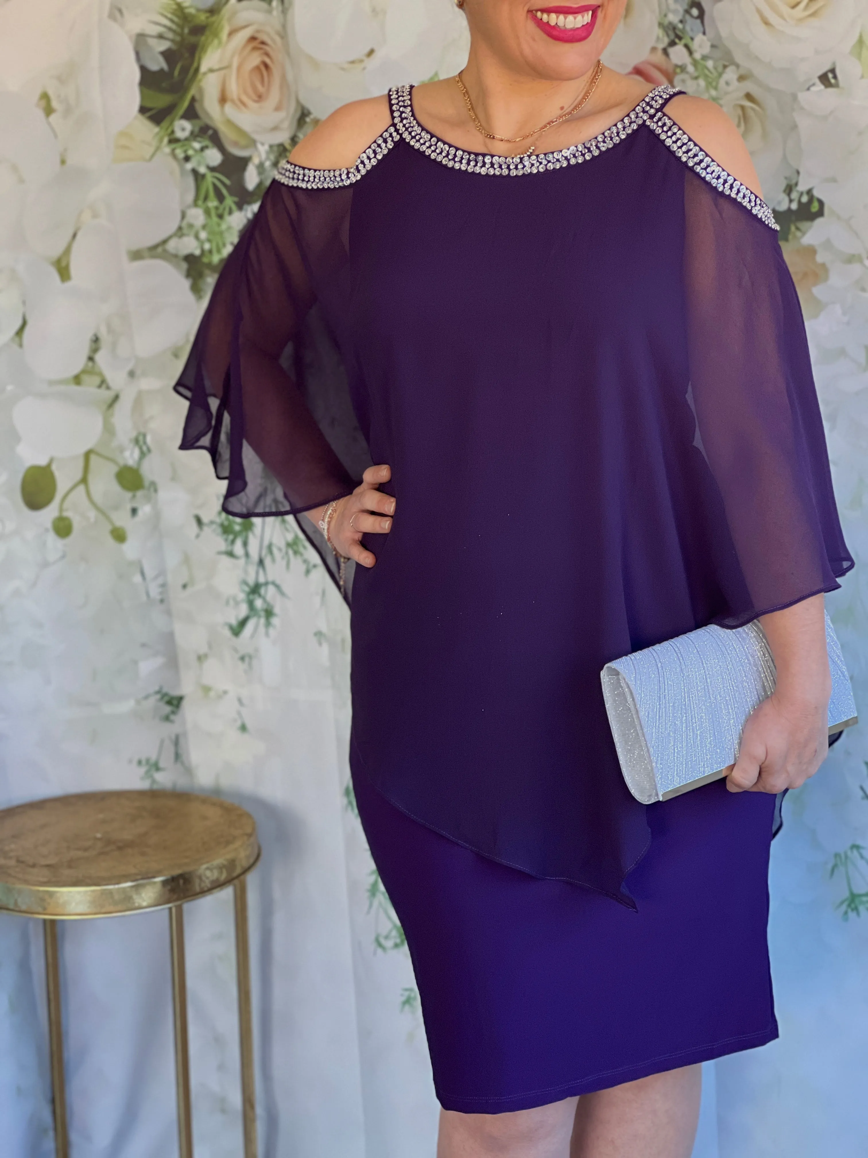 Yael Purple Evening Dress