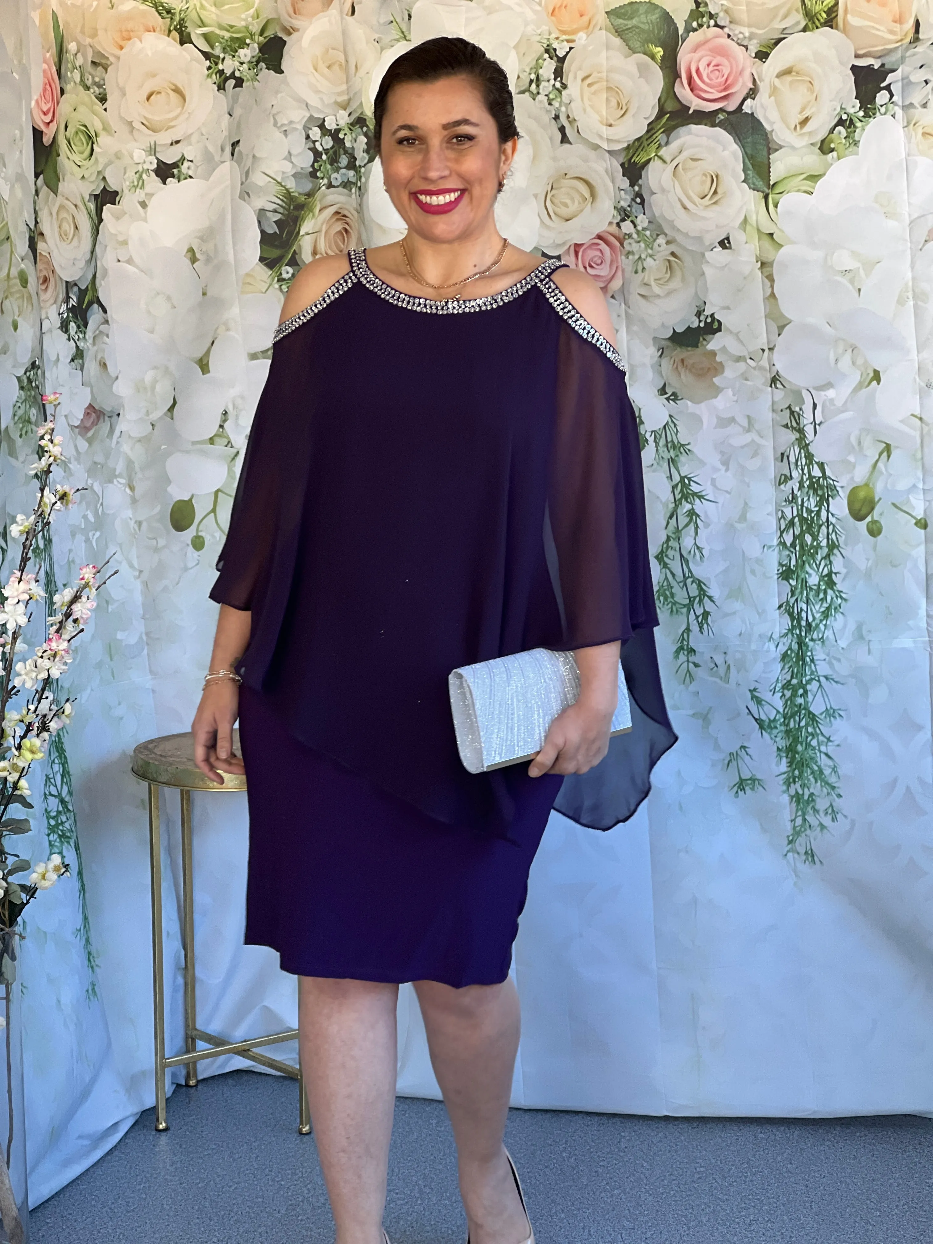 Yael Purple Evening Dress
