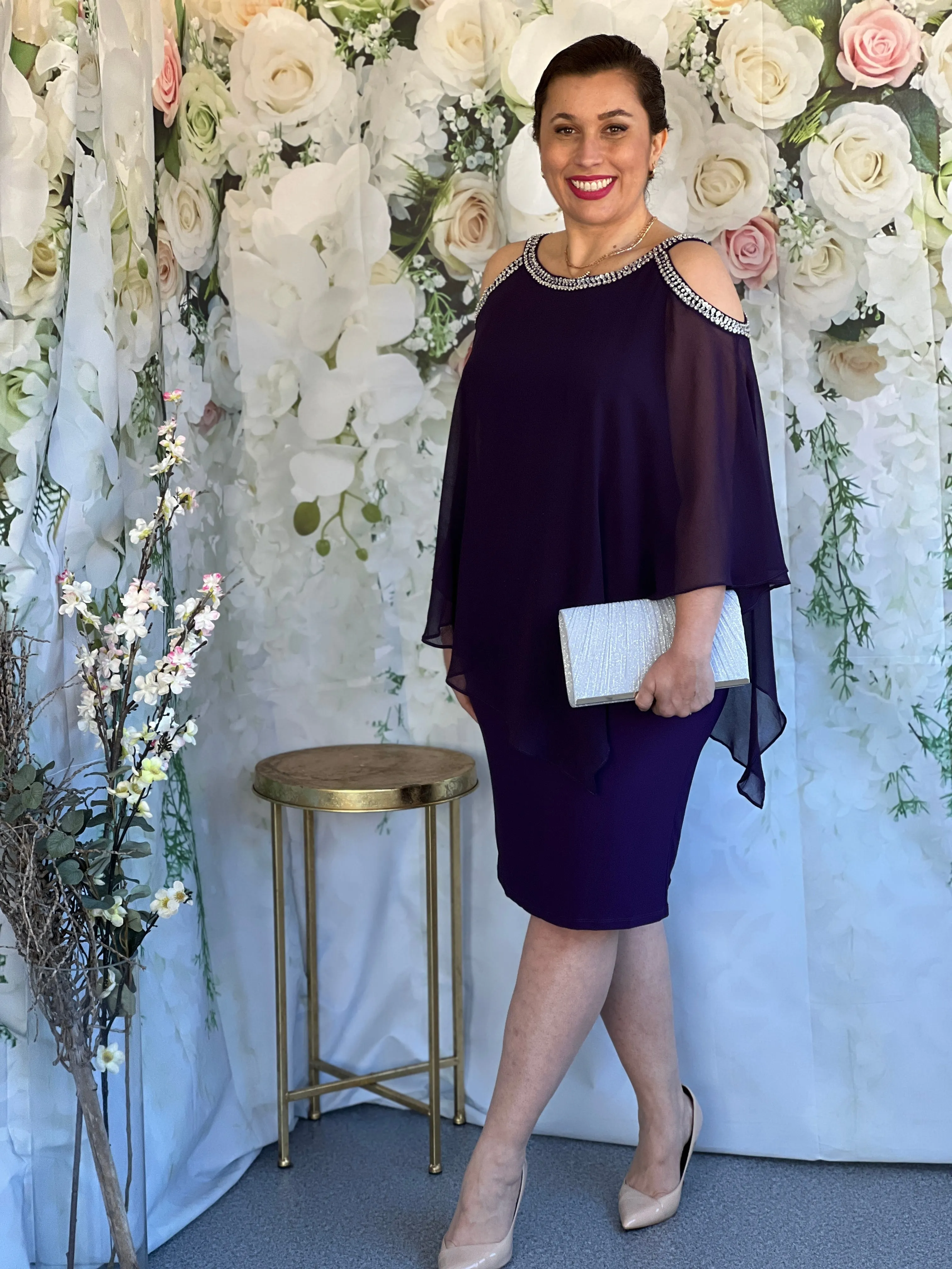 Yael Purple Evening Dress