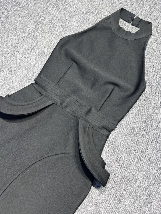 Zhivago Halter Midi Bandage Backless Dress