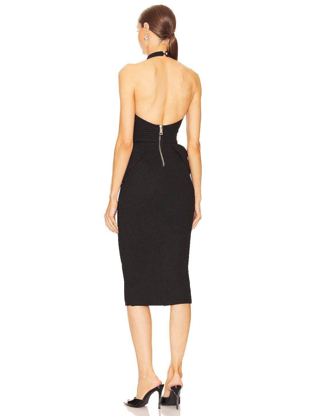 Zhivago Halter Midi Bandage Backless Dress
